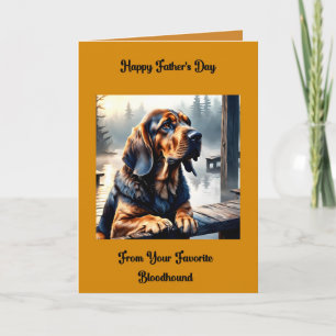 Cartão de dia de os pais do Cão Bloodhound