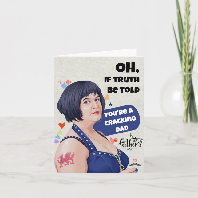 Cartão de Dia de os pais engraçado - Ness engraçad (Frente)