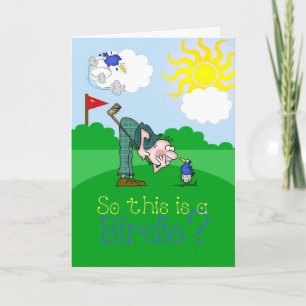 Cartão de dia de os pais Golf Birdie