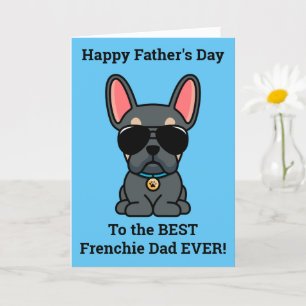 Cartão de Dia de os pais para Buldogue Francês Azu