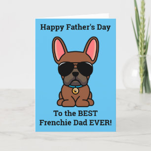 Cartão de Dia de os pais para Buldogue Francês Mal