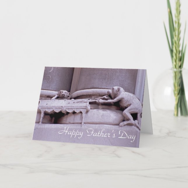 Cartão de dia de os pais para macacos (Frente)