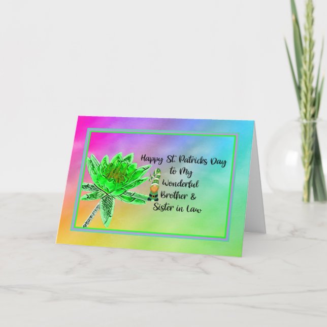 Cartão de Dia de Patrick para Irmão e Irmã em Dire (Frente)