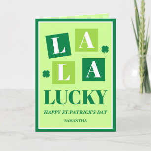 Cartão de Dia de São Patrício La La Lucky