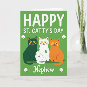 Cartão de Dia de St Catty para Sobrinho