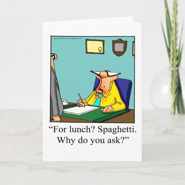 Cartão de Dia do Chefe Nacional Engraçado "Especti (Frente)