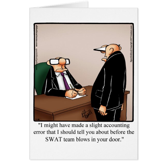 Cartão de Dia do Chefe Nacional Engraçado "Especti (Frente)