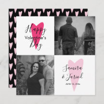 Cartão de Dia do Namorados de Colagem de Fotos com