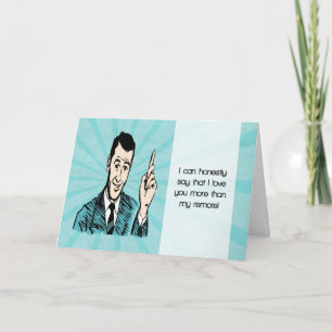 Cartão de Dia do Namorados Retro Engraçado com Car