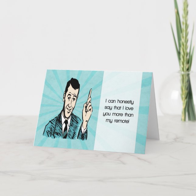 Cartão de Dia do Namorados Retro Engraçado com Car (Frente)