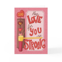 Cartão de Dia do Namorados Retro-Vintage Desenhado