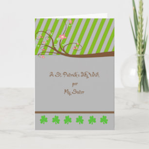 Cartão de Dia do Patrick para a Irmã