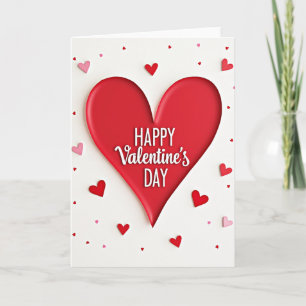 Cartão de Dia dos Namorados 3D com Coração de Amor