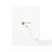 Cartão de Dia dos Namorados Abelha Kawaii Pun