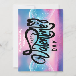 Cartão de Dia dos Namorados Abstrato Colorido e Vi