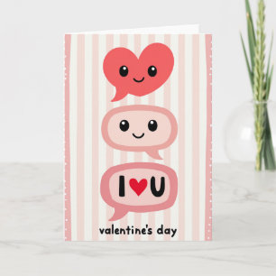 Cartão de Dia dos Namorados Cute I Love You