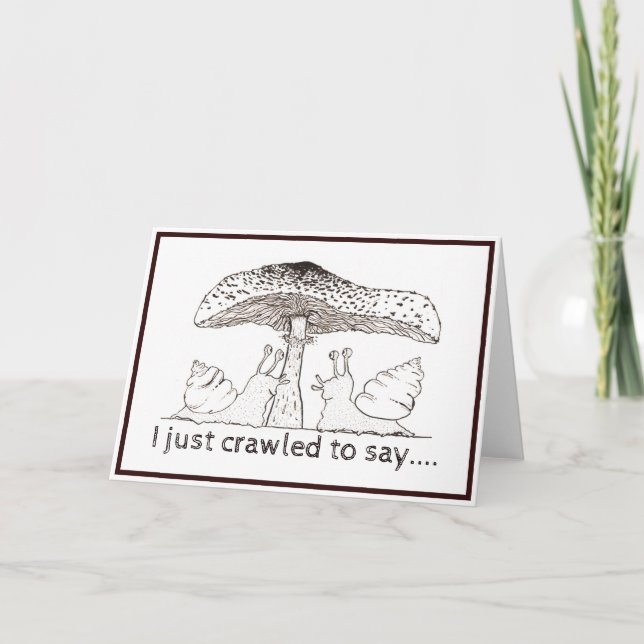 Cartão de dia dos namorados de caracol (Frente)