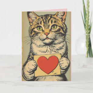 Cartão de Dia dos Namorados de Gato Malhado