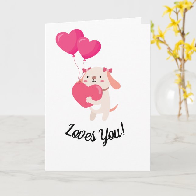 Cartão de Dia dos Namorados do Ursinho Fofo (Flor Amarela)