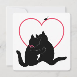 Cartão de Dia dos Namorados Plano Gatos em Allee A