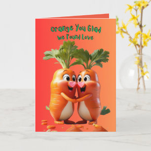 Cartão de Dia dos Namorados Vegano Fofo