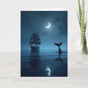 Cartão de Dia dos Pais à Vela ao Luar