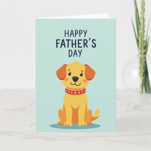 Cartão de Dia dos Pais Alegre para Cão