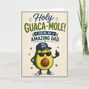 Cartão de Dia dos Pais Bilingue Pai Divertido Guac