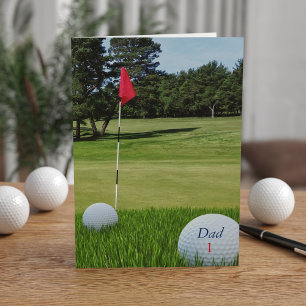 Cartão de Dia dos Pais com Foto de Golfe para Pai 