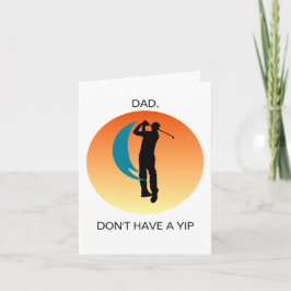 Cartão de Dia dos Pais do Golfista Dobrado