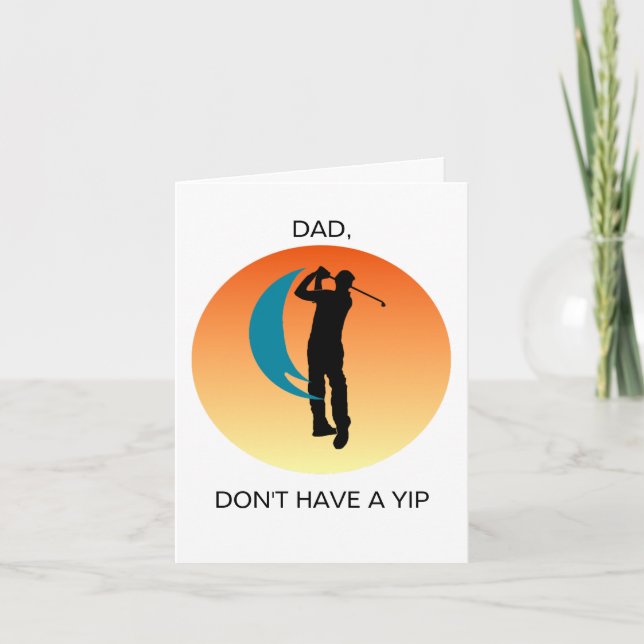 Cartão de Dia dos Pais do Golfista Dobrado (Frente)