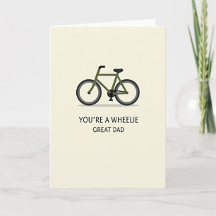 Cartão de Dia dos Pais doce de bicicleta