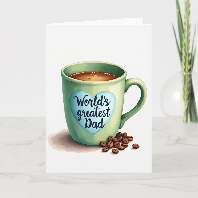 Cartão de Dia dos Pais Doce Sábio Caneca (Frente)