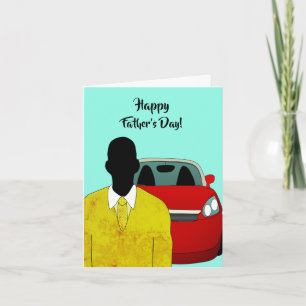 Cartão de Dia dos Pais Feliz Afro-Americano