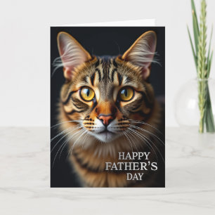 Cartão de Dia dos Pais Majestoso do Gato