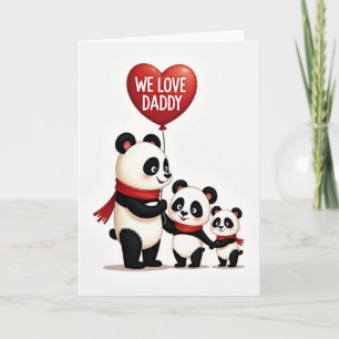 Cartão de Dia dos Pais Panda Feliz