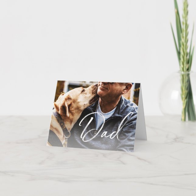 Cartão de Dia dos Pais personalizado com foto do c (Frente)