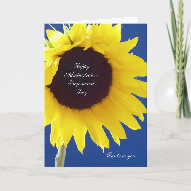 Cartão de Dia dos Profissionais Administrativos —  (Frente)