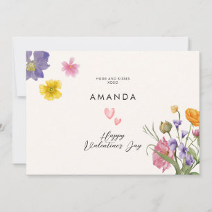 Cartão de dia Floral Elegante Moderno para a Músic