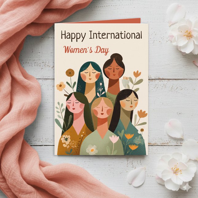Cartão de Dia Internacional da Mulher Irmandade (Criador carregado)