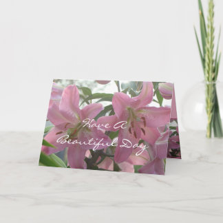 Cartão de Dia Lily Beauful - personalize qualquer