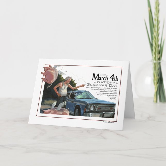 Cartão de Dia Nacional da Gramática (Frente)