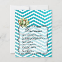 Cartão de Direção 4.25x5.5 Boho Cactos Cactus Succ