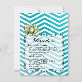 Cartão de Direção 4.25x5.5 Boho Cactos Cactus Succ