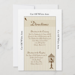 Cartão de Direção de Casamento de Pássaros Adorado