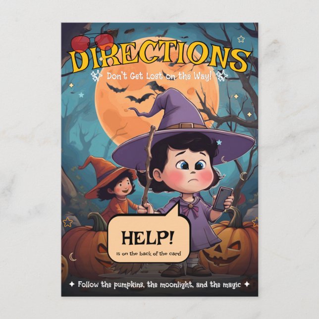 Cartão de Direção de Pumpkin Trail (Frente)