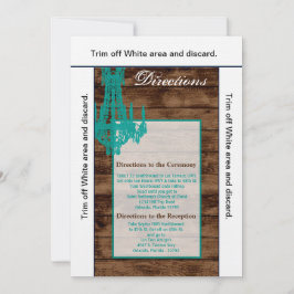 Cartão de Direções 3,5x6 Lustre Rústico Ocidental