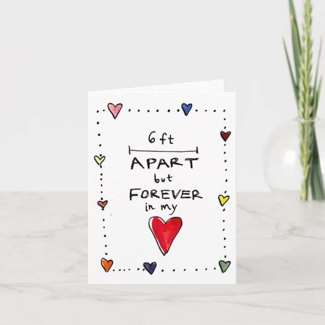 Cartão de Distância Social | Pensando no seu cartã (Frente)