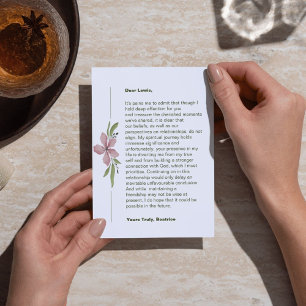 Cartão de divisão centralizado em Deus