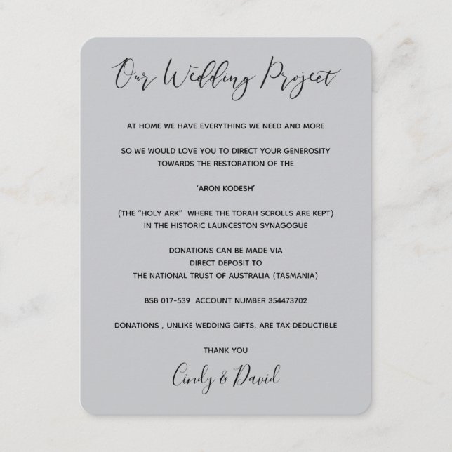 Cartão de Doação - Floresta Romântica (Frente)